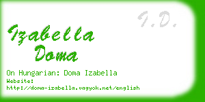 izabella doma business card